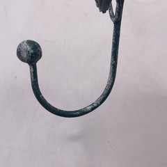 VTG 1980s Italian Tole Rose Wall Hook Made in Italy Painted Metal Floral Hook