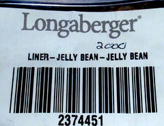 Longaberger 2000 Jelly Bean Basket Liner-NEW!!!!