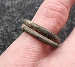 Rare Celtic Hair Ring Bronze Twisted Coiled Antique Metal Detecting Find