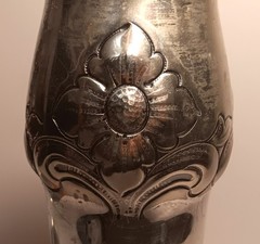 1932 POULSBO vtg norwegian silver vase antique norge flower Thorvald Marthinsen