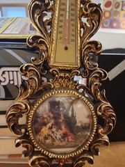 Vintage V. Cort Made In Italy Hollywood Regency Thermometer Plastic 