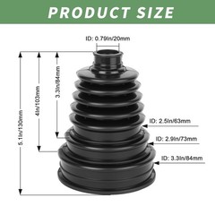 Universal CV Axle Boot Repair Kit, Flexible Silicone CV Joint Boot Fits 19-34mm
