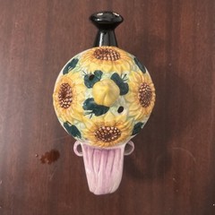 Vintage FITZ & FLOYD Sunflower Watering Can Lidded Tea Light Holder/Wax Warmer