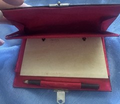 ART NOUVEAU MUSEUM QUALITY and STERLING SILVER DANCE CARD W/PENCIL ORIGINAL BOX
