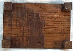 Vintage Hand Made Solid Oak Wood Rectangular Display stand with 4 Feet
