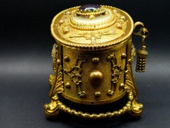 ART NOUVEAU Antique Jewellery Trinket Casket Box Napoleon III Style Gilt Ormolu