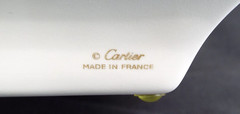 Cartier Porcelain Square Embossed Window Panther Large Tray France Authentic 9.5