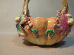 Fitz & Floyd Classic Autumn Splendor Basket Pumpkin Thanksgiving Acorn 8″