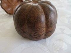 Rustic Cast Iron Pumpkin Removable lid 4.5” Very Heavy, EXCELLENT