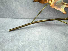 2 Vintage Metal Maple Leaves on Branch Wall Hanging Copper Color Nature Cottage
