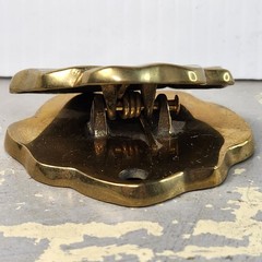 Vintage Taiwan ROC Crowning Touch Brass Gold-Tone Floral Wall Hang Clip — Flower