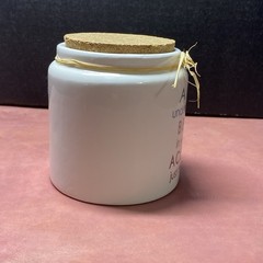 Vintage Ganz Ceramic Jar with Cork Lid A Friend Understands Your Past Home Decor