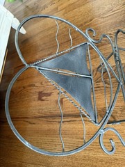 Nautical Sailboat Boat Metal Magazine Rack Holder Nautical Decor