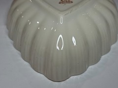 Belleek Heart Dish with Claddagh Image in Center 1980-1993