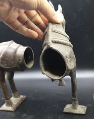 Unseen Very Unsual Late Mughail Period Antique Jewellery Box Bronze Horse Satute
