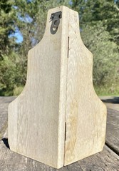 Vintage 1940s French Corner Shelf Wood Folding Ledge Display Stand Scalloped