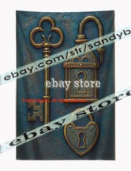 Gothic keys wall tapestry vintage art mystery 39X59 in