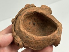 AMAZING LARGE PRE-COLUMBIAN HUMAN HEAD EFFIGY POTTERY BOTTLE / JAR, MEXICO