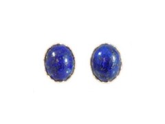 Lapis Lazuli Earrins Antique Persian Gem Badakhshan Afghanistan Ancient Sumer Ur