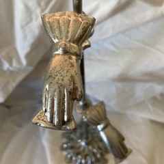 Vintage Glove Clip Display Stand Jewelry Holder Hand Shaped letters Signed