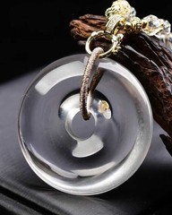 Natural White Quartz Carved Pendant