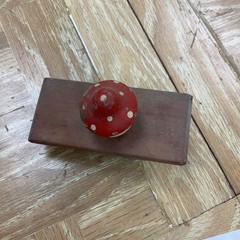Vintage Old Wooden Mushroom Kibri Germany Unique Scarce Rare Magic Mushroom 🍄