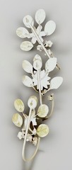 3 Vintage Italy Toleware Tole Painted Metal Flower Wall Hooks