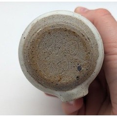 Vtg Studio Pottery Face Pencil Sharpener 3.5″ Speckled Stoneware Handmade Unique