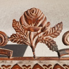 Vintage Art Nouveau Style Heavy Bronze Metal Wall Hanging Art Ornate Roses