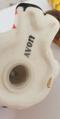 Vintage Avon Christmas Tree Hostess Ceramic Set Salt & Pepper Brazil Pomander