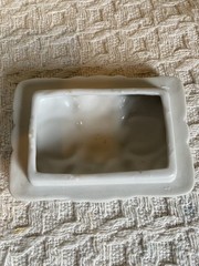 Vintage White Footed Victorian Style Footed Cigarette Holder Trinket Box Japan
