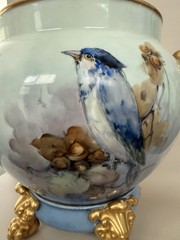 Antique Limoges France Large Hand Painted Porcelain Jardiniere