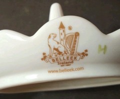 BELLEEK Pottery Shamrock Ring Holder Made in Ireland