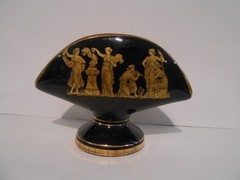 Made In Greece 24k Gold Accent Cobalt Blue Napkin / Card Holder
