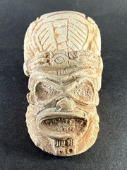 MUSEUM QUALITY ANCIENT PRE COLUMBIAN STONE CARVED TAINO STATUE FIGURINE C 900AD