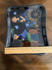 JAKOB STUCKI Switzerland Folk Art 12” Pottery Plate Tray Marked