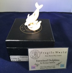 Harmony Kingdom MPs Fragile World~ ENTWINED DOLPHINS ~Made in UK~NIB~NY Sale