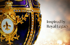 Royal Imperial Green Faberge Egg Replica: Large 6.6 inch + Carriage by Vtry