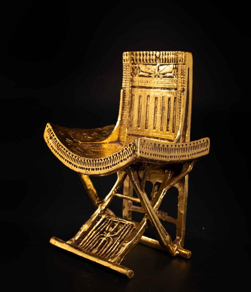 Egyptian Antiquities golden throne chair throne of the king tutankhamun Rare BC