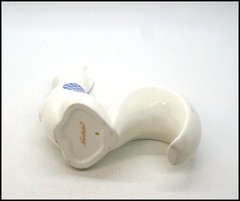 Modernist Noritake Bone China Squirrel Figurine Blue & Gold Japanese Crests 1326