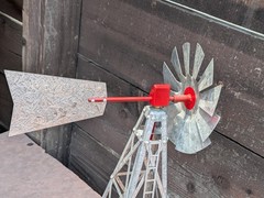 Vtg Aero Windmill Galvanized Steel 17″ Model 12-B Wind Powered Salesman Sample