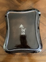 JAKOB STUCKI Switzerland Folk Art 12” Pottery Plate Tray Marked