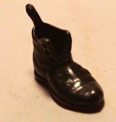 VICTORIAN BOOT charm vtg goth metal black shoe bracelet pendant jewelry