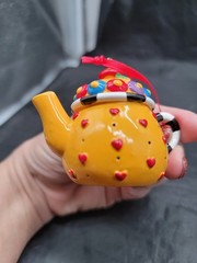 3 Mary Engelbreit ME Miniature Teapot Ornaments 3 ME – 1 Unbranded