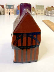 RARE Mudlen End Studio Felsham Suffolk Miniature Bow Fronted Shop Cottage 11 RED