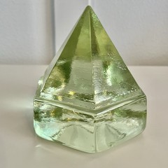Vintage Nautical Light Green Glass Ship’s Deck Prism Maritime Hexagonal Heavy