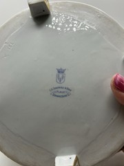 Antique Von Schierholz Reticulated Porcelain Basket Bowl Germany 1907-1927
