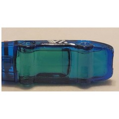VTG Avon Stock Race Car Decanter 90% Collectible vanity Blue Glass Bottle w/ Box