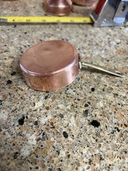 Vintage Copper Kitchenware Lot Small Cup Pot Pan Funnel Kettle