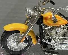 2000 Hot Wheels Motorcycle Harley Davidson Fat Boy 1/18 Scale Model Biker